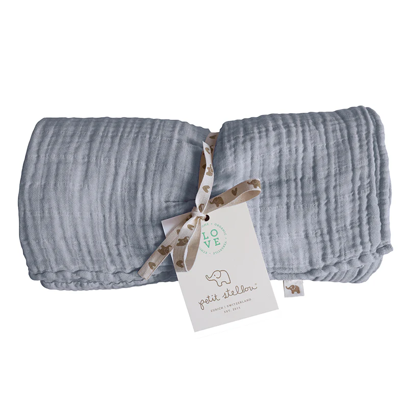 Petit Stellou  Mulltuch Nooshi Blanket  Elephant - Image 3