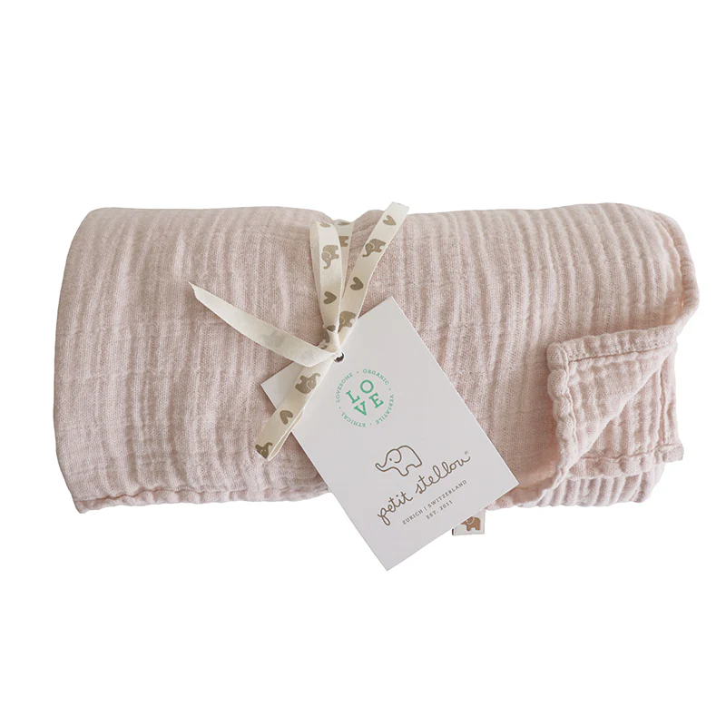 Petit Stellou  Mulltuch Nooshi Blanket  Blush - Image 5