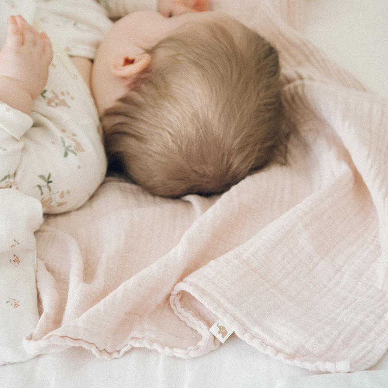 Petit Stellou  Mulltuch Nooshi Blanket  Blush - Image 8