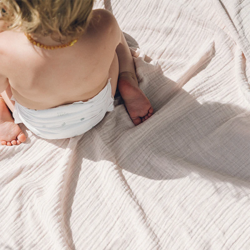 Petit Stellou  Mulltuch Nooshi Blanket  Blush - Image 9