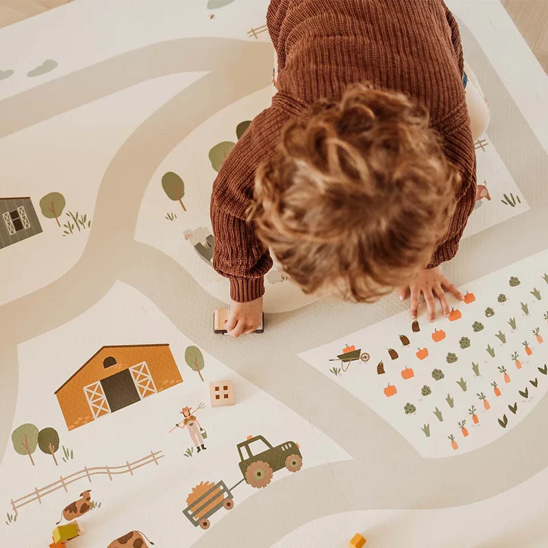 Play&Go 2 in 1 Puzzlematte 'EEVAA' doppelseitig Bauernhof - Image 2
