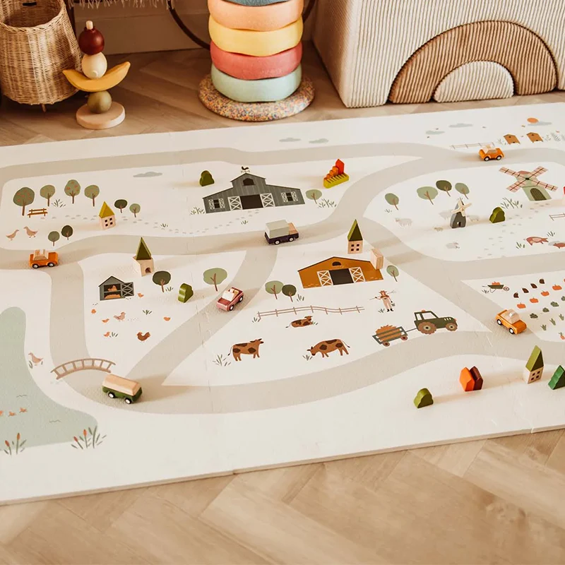 Play&Go 2 in 1 Puzzlematte 'EEVAA' doppelseitig Bauernhof - Image 4