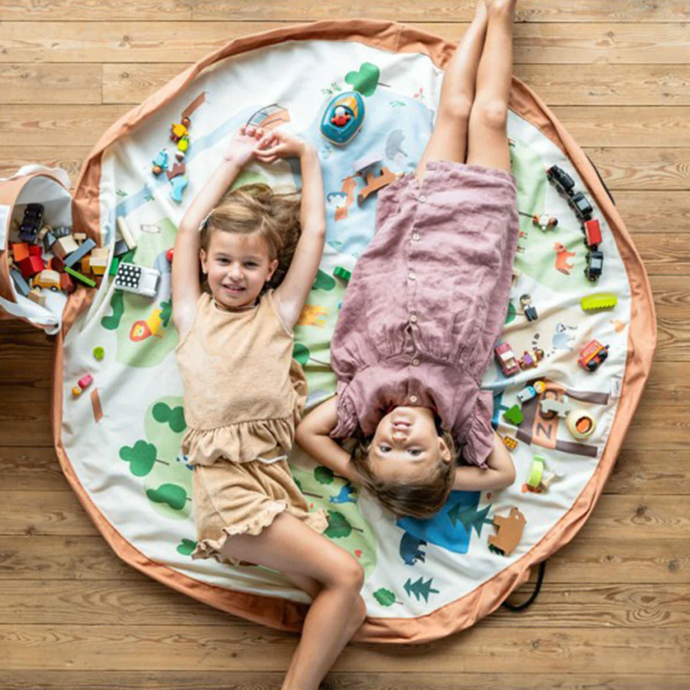 Play&Go  2 in 1 Spielmatte & Aufbewahrungskorb Zoo - Image 6