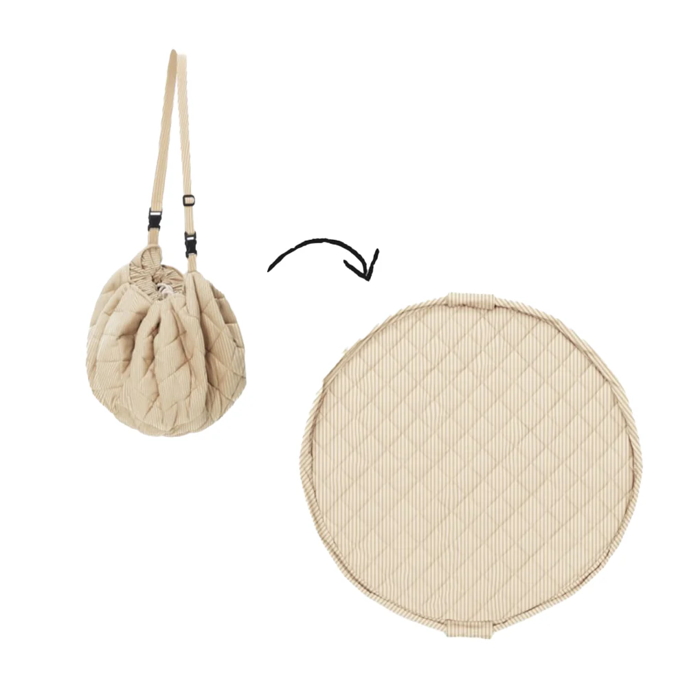 Play&Go  3 in 1 Spielmatte  Soft Stripes Brown - Image 4