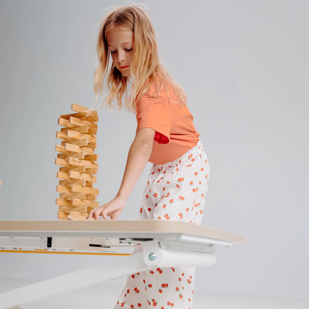 Poptop Höhenverstellbarer Kinderschreibtisch Weiss - Image 14