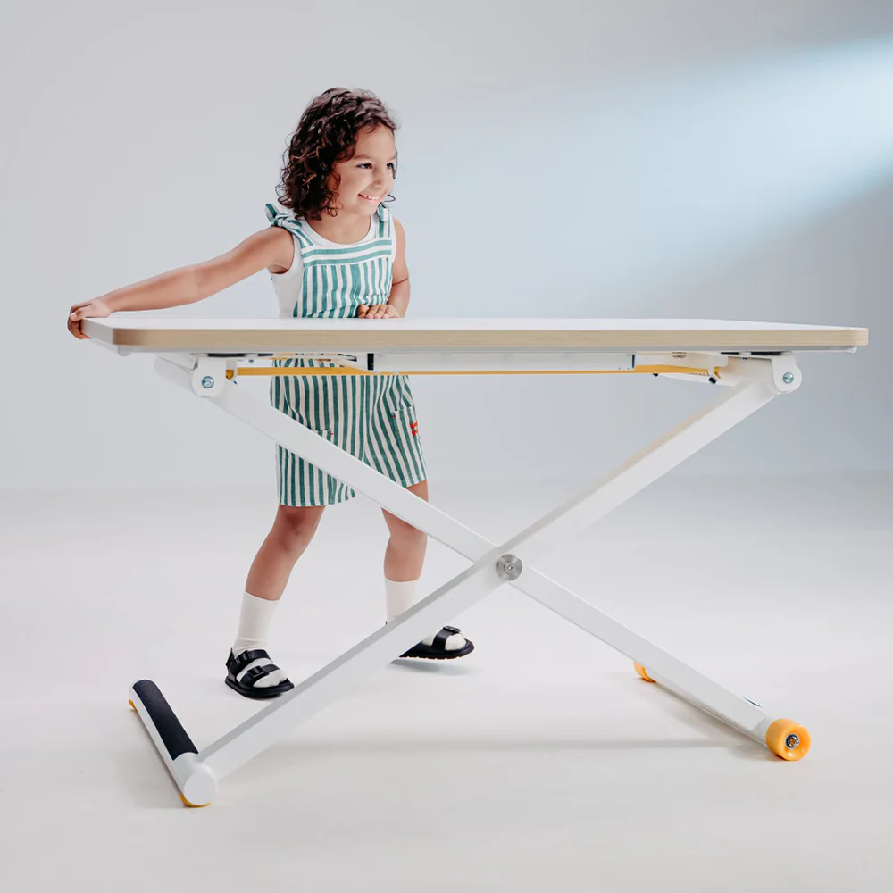 Poptop Höhenverstellbarer Kinderschreibtisch Weiss - Image 6