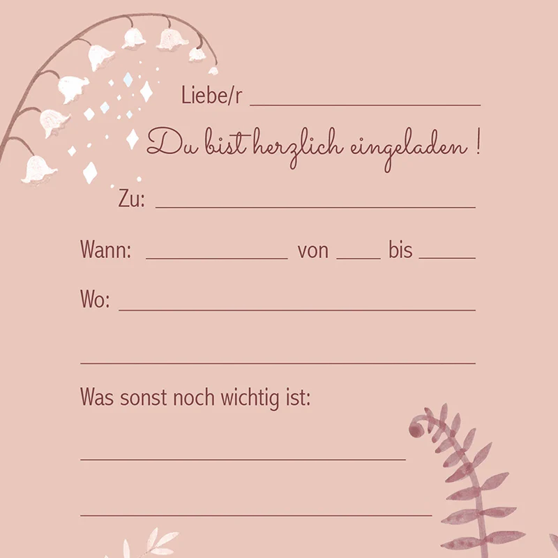 POVALALA 8er Set Einladungskarten mit Umschlag Feen - Image 3