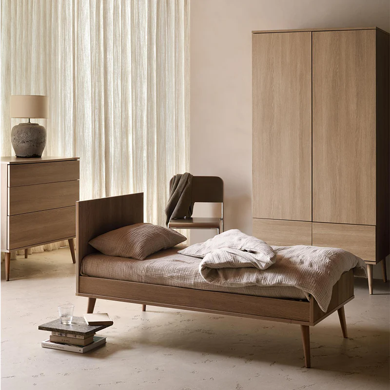Quax Baby- und Kinderbett 70 x 140 'Flow' Honey Ash - Image 2