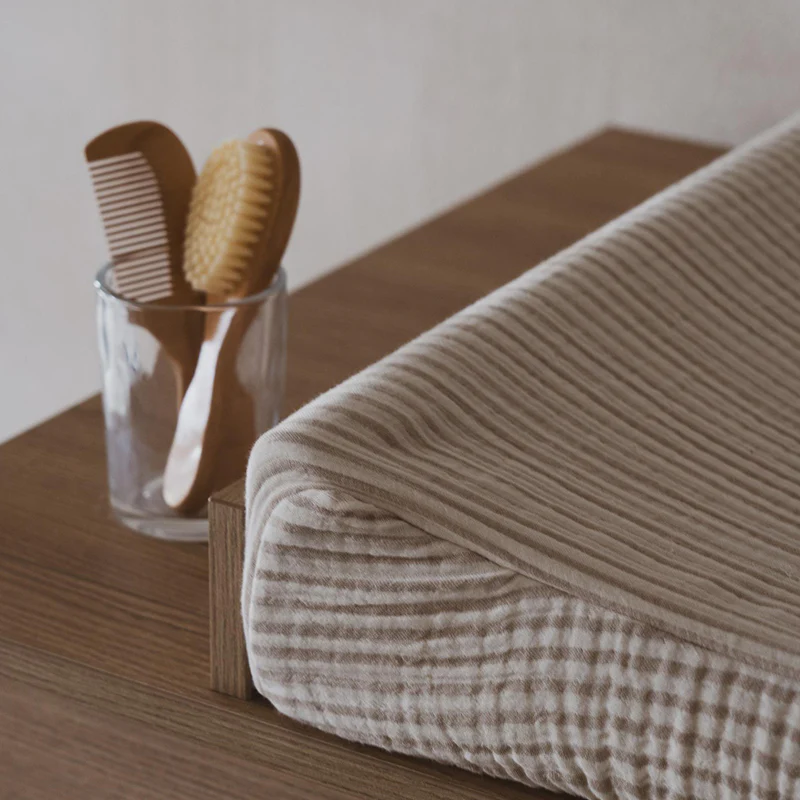 Quax Musselin Wickelkissenbezug 'Natural Collection' Stripes - Image 3