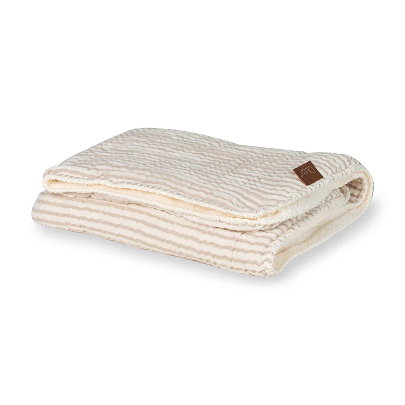 Quax Teddydecke für Neugeborene 'Natural Collection' Stripes - Image 3