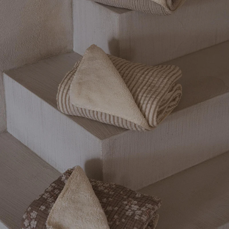 Quax Teddydecke für Neugeborene 'Natural Collection' Stripes - Image 5