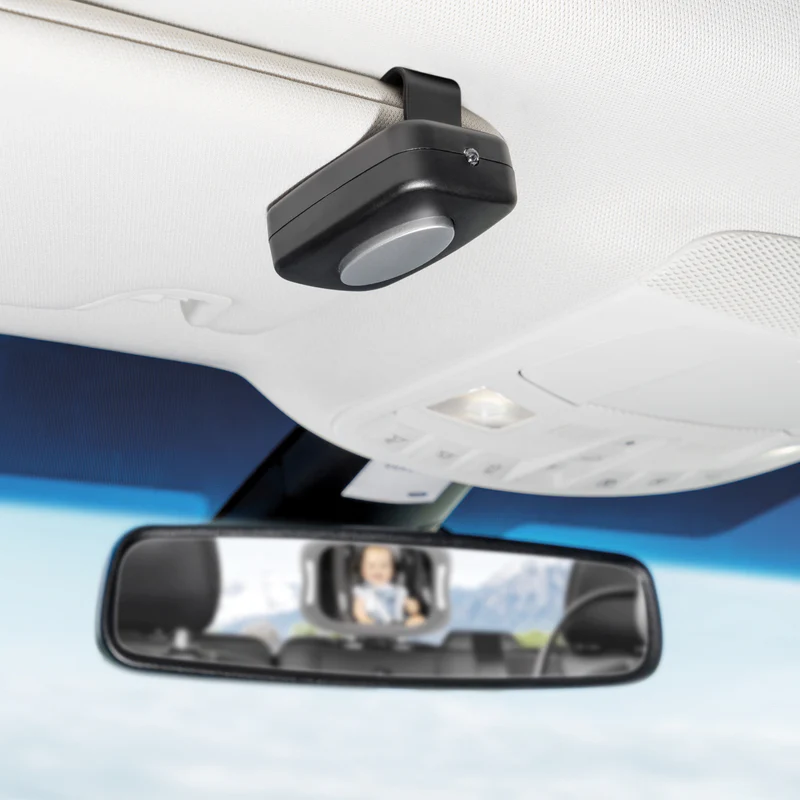 Reer  Baby View LED inkl. Fernbedienung  Auto-Sicherheitsspiegel mit Licht Schwarz - Image 3