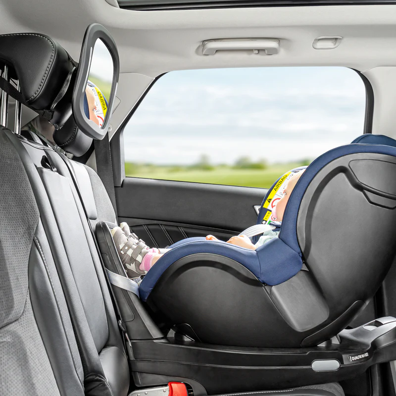 Reer  Baby View LED inkl. Fernbedienung  Auto-Sicherheitsspiegel mit Licht Schwarz - Image 5