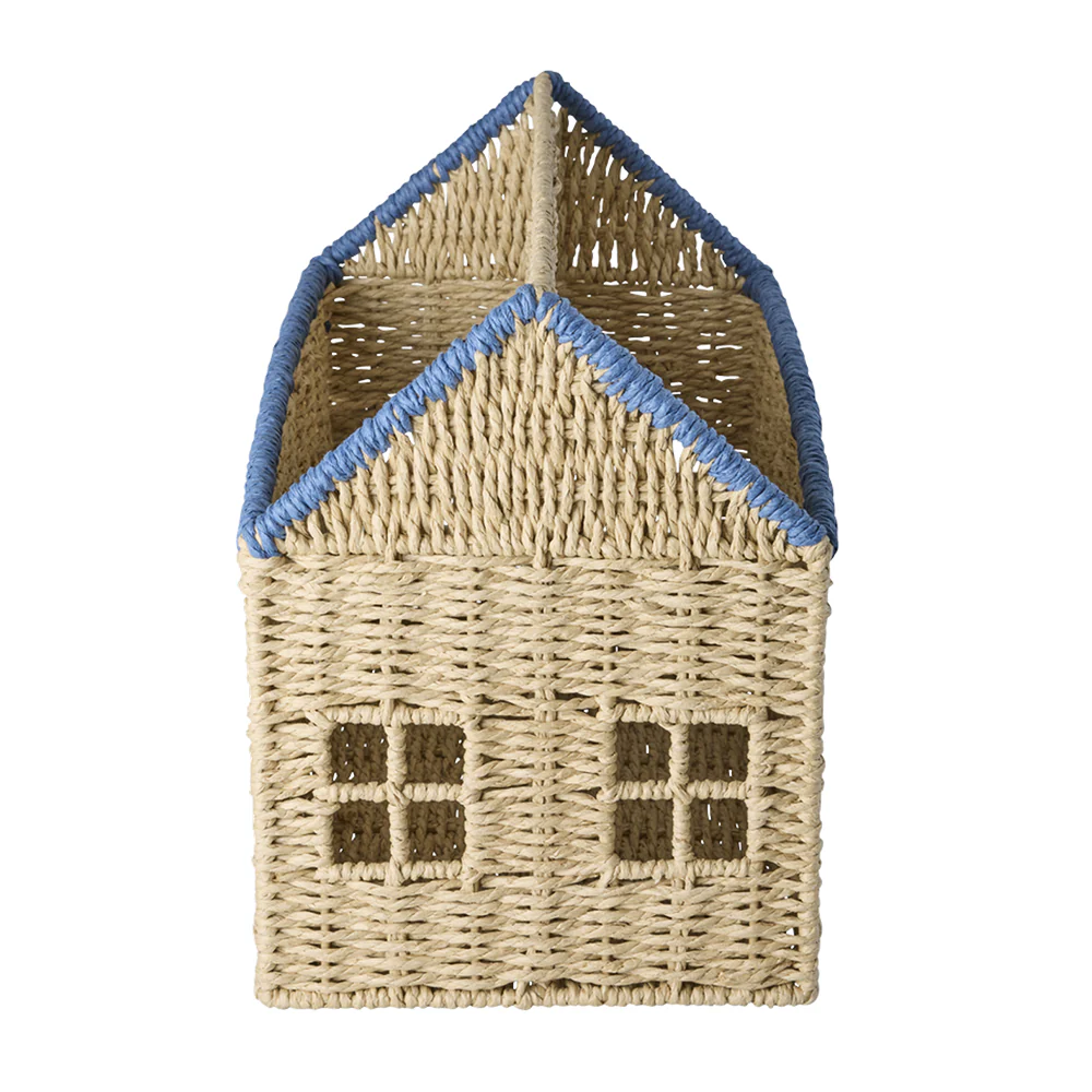 Rice Aufbewahrungskorb für Bücher 'House' Blue - Image 3