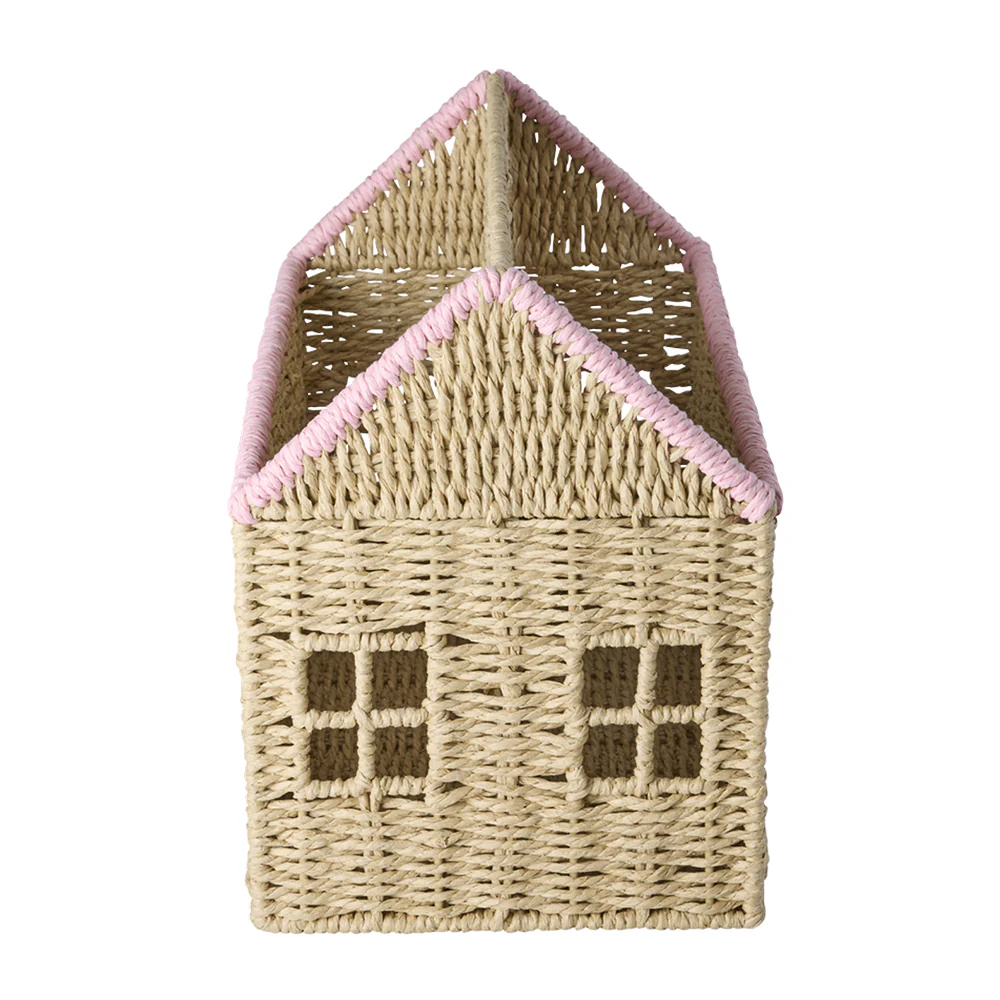 Rice Aufbewahrungskorb für Bücher 'House' Pink - Image 3