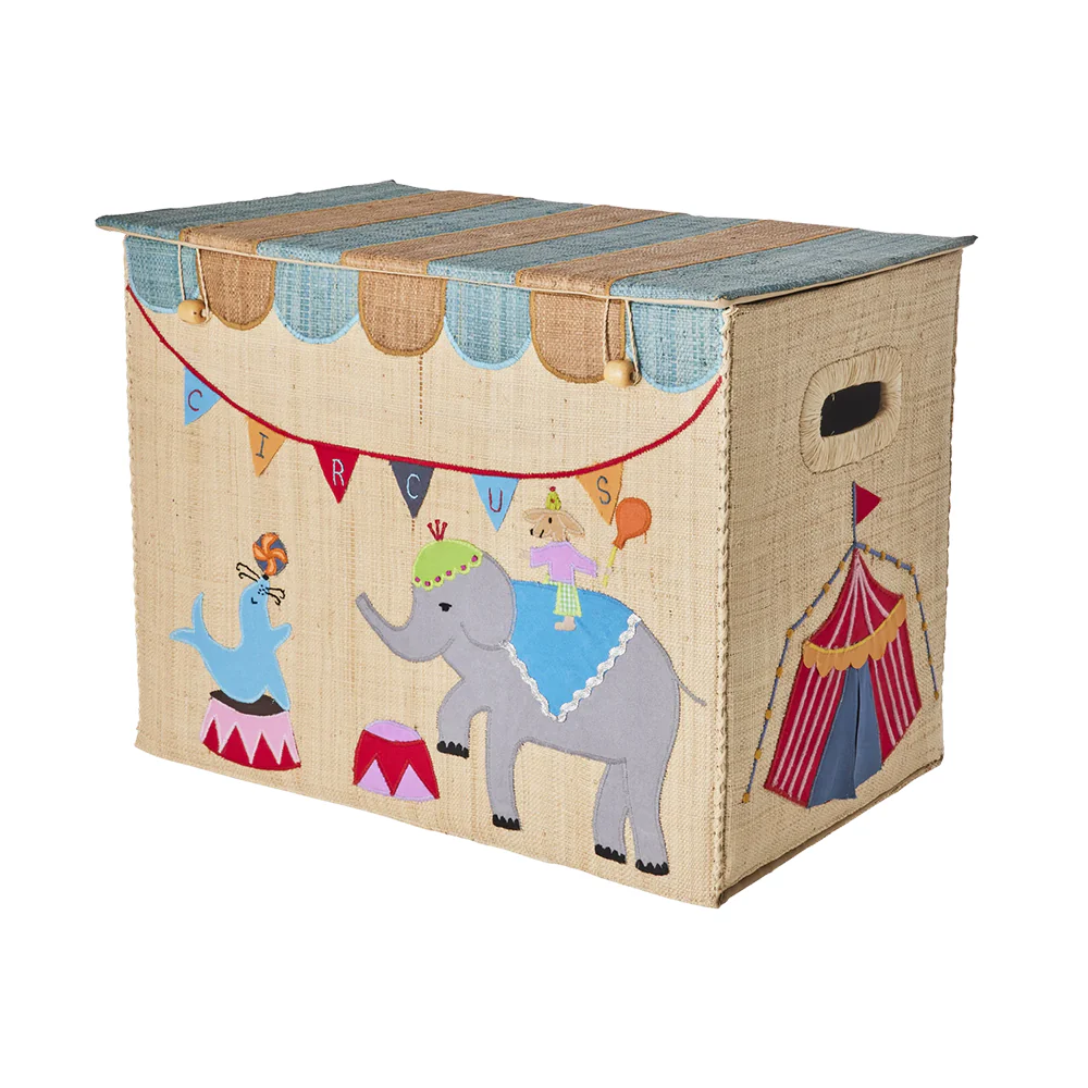 Rice Faltbarer Aufbewahrungskorb Raffia 'Circus' Large - Image 2