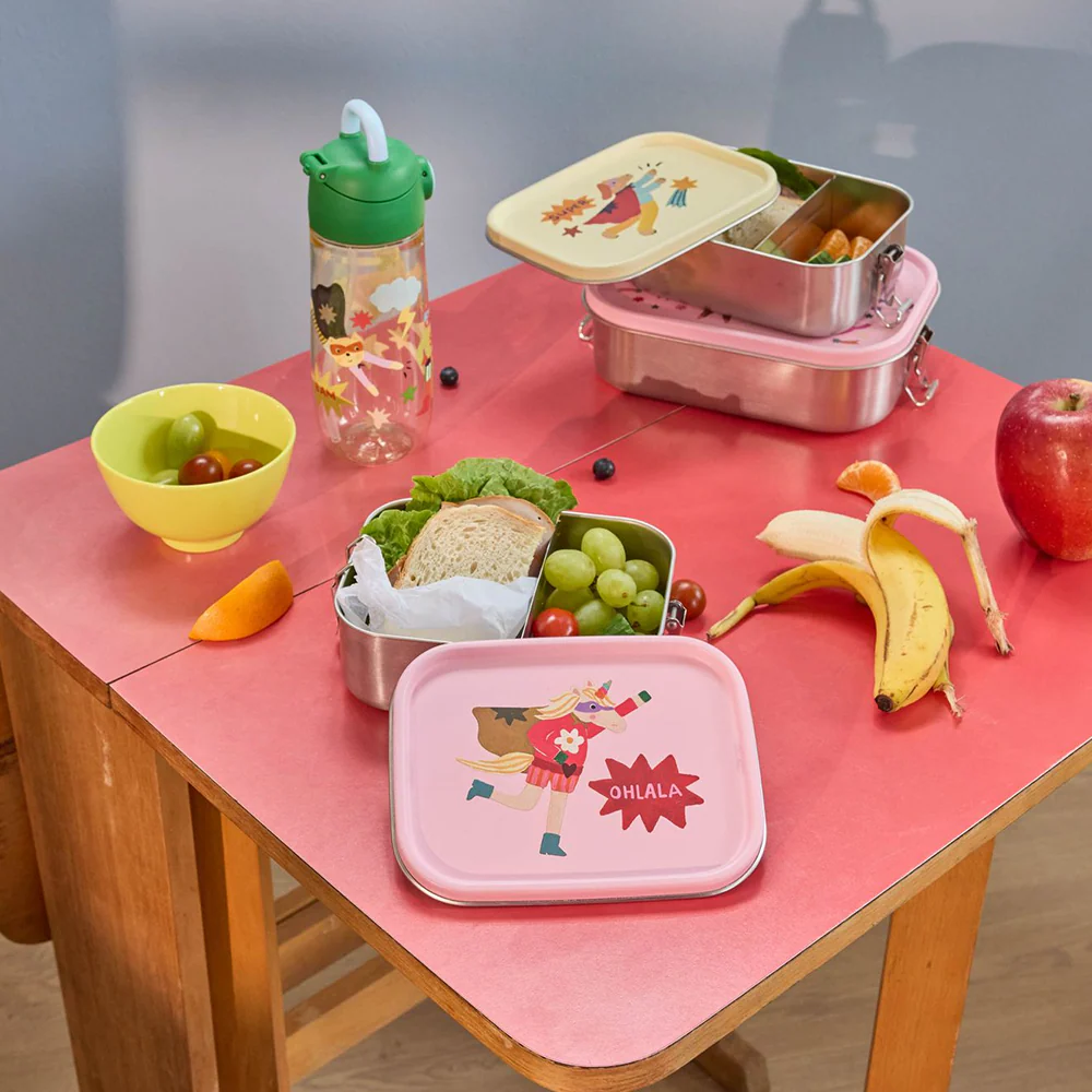 Rice  Kinder Lunchbox 'Hero' Pink - Image 2