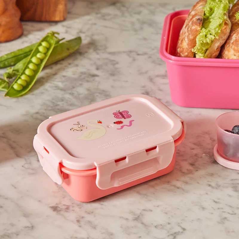 Rice  Kinder Lunchbox Klein 'Wildlife' Pink - Image 4