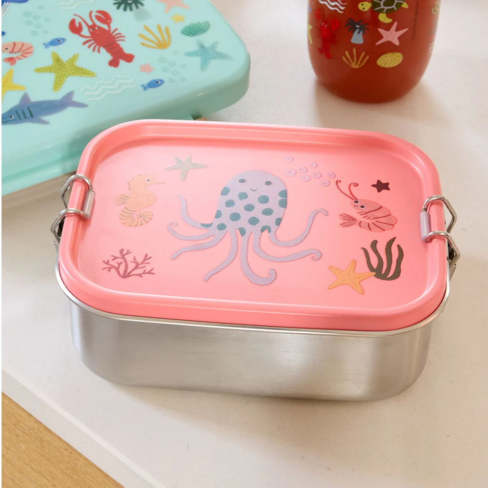 Rice  Kinder Lunchbox 'Ocean' Coral - Image 2