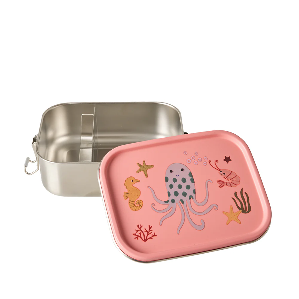 Rice  Kinder Lunchbox 'Ocean' Coral - Image 3