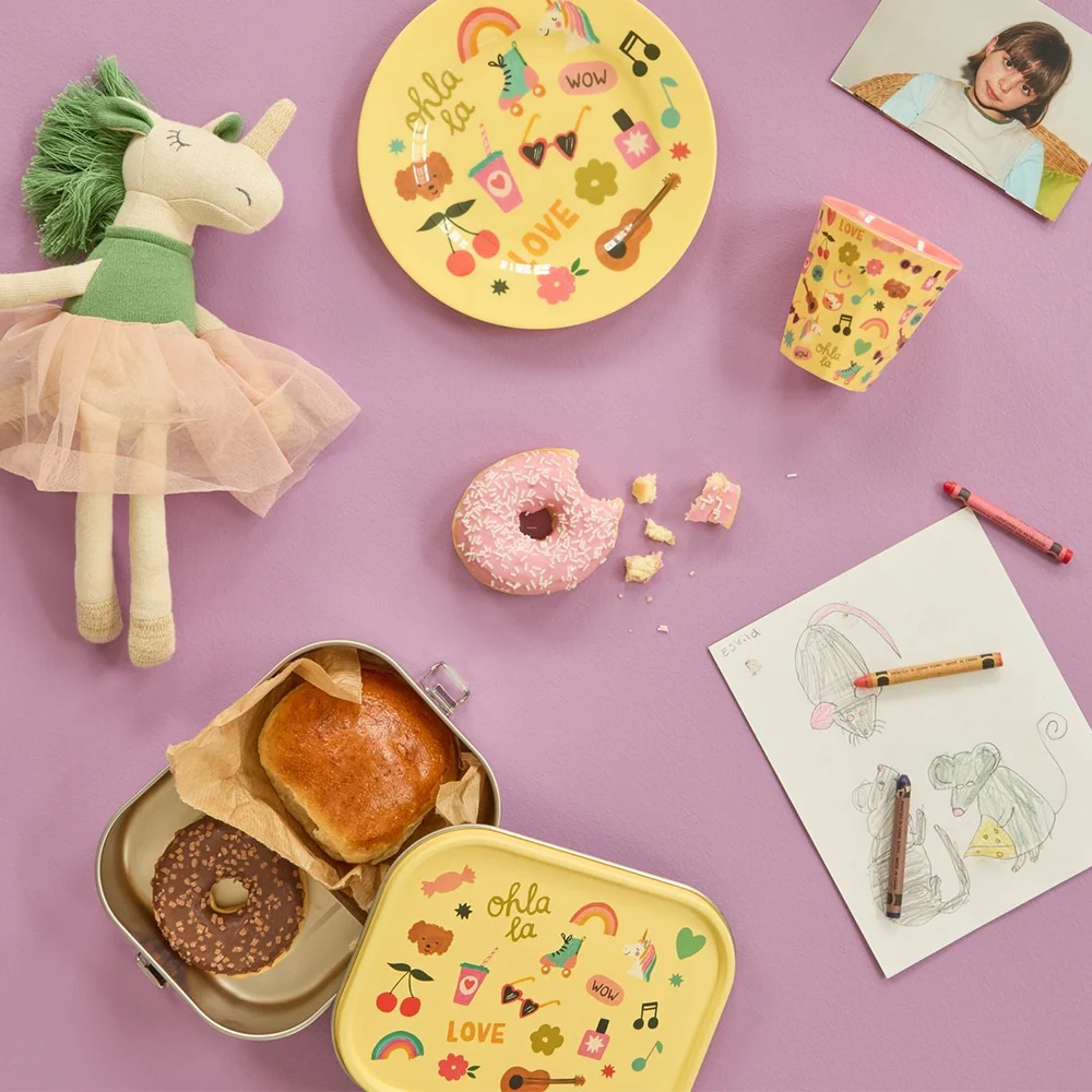 Rice  Kinder Lunchbox 'Unicorn Love' Soft Yellow - Image 3