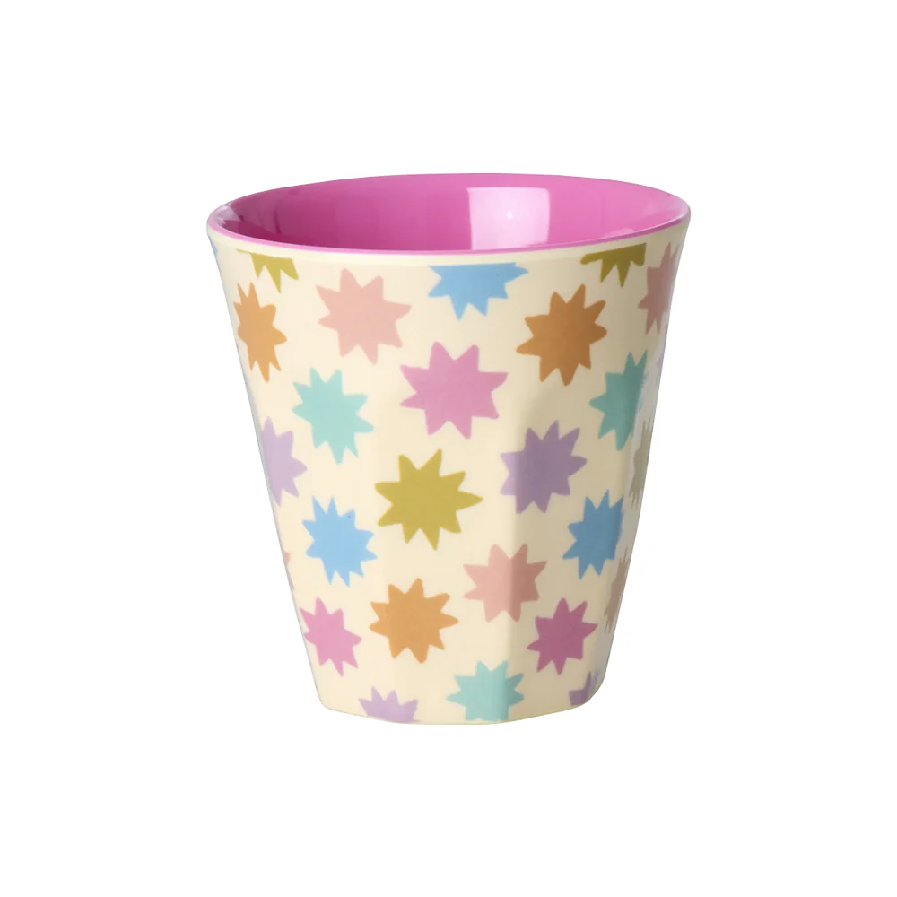 Rice Melamin Becher 6er-Set Klein 'Fun Fair' Pink - Image 4