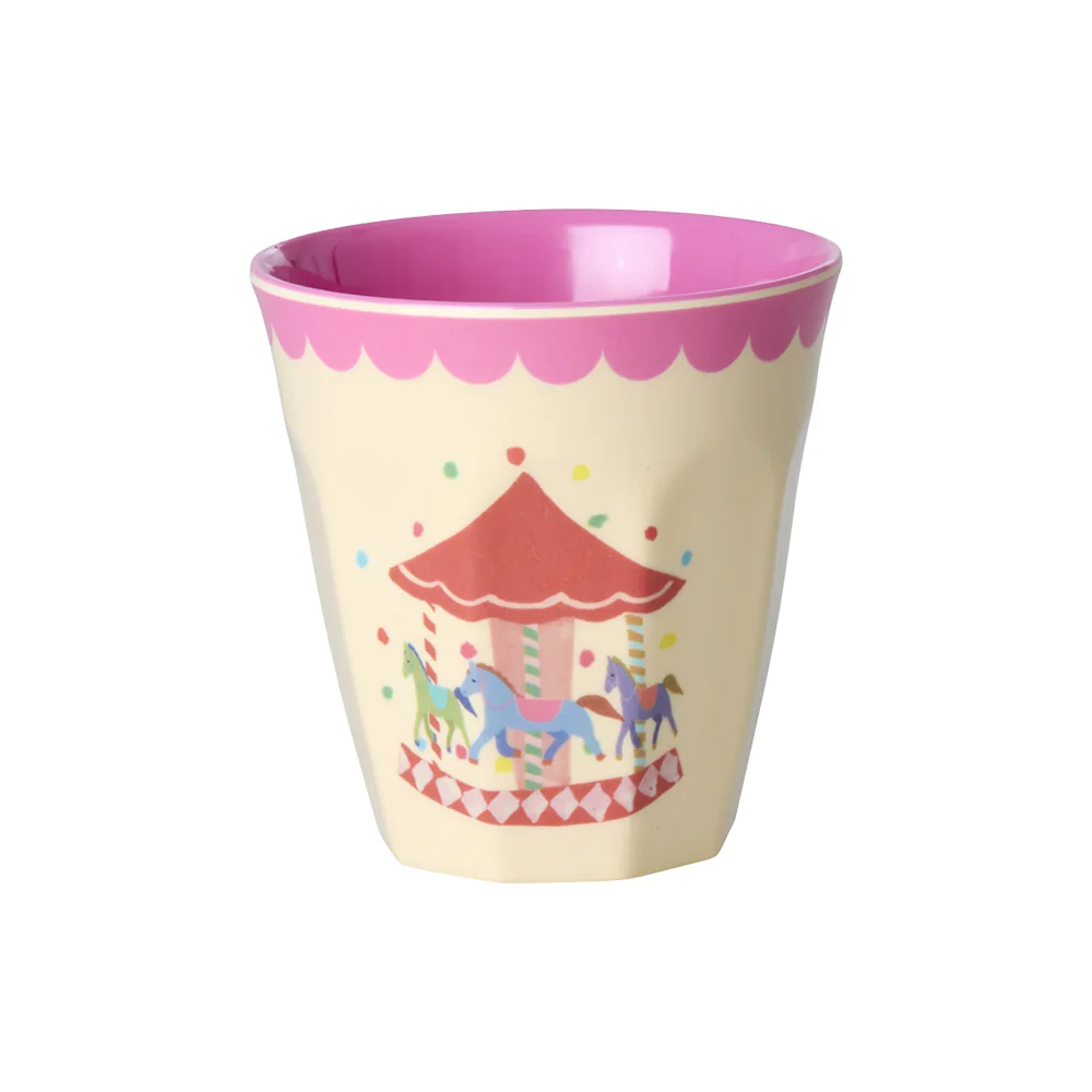 Rice Melamin Becher 6er-Set Klein 'Fun Fair' Pink - Image 6