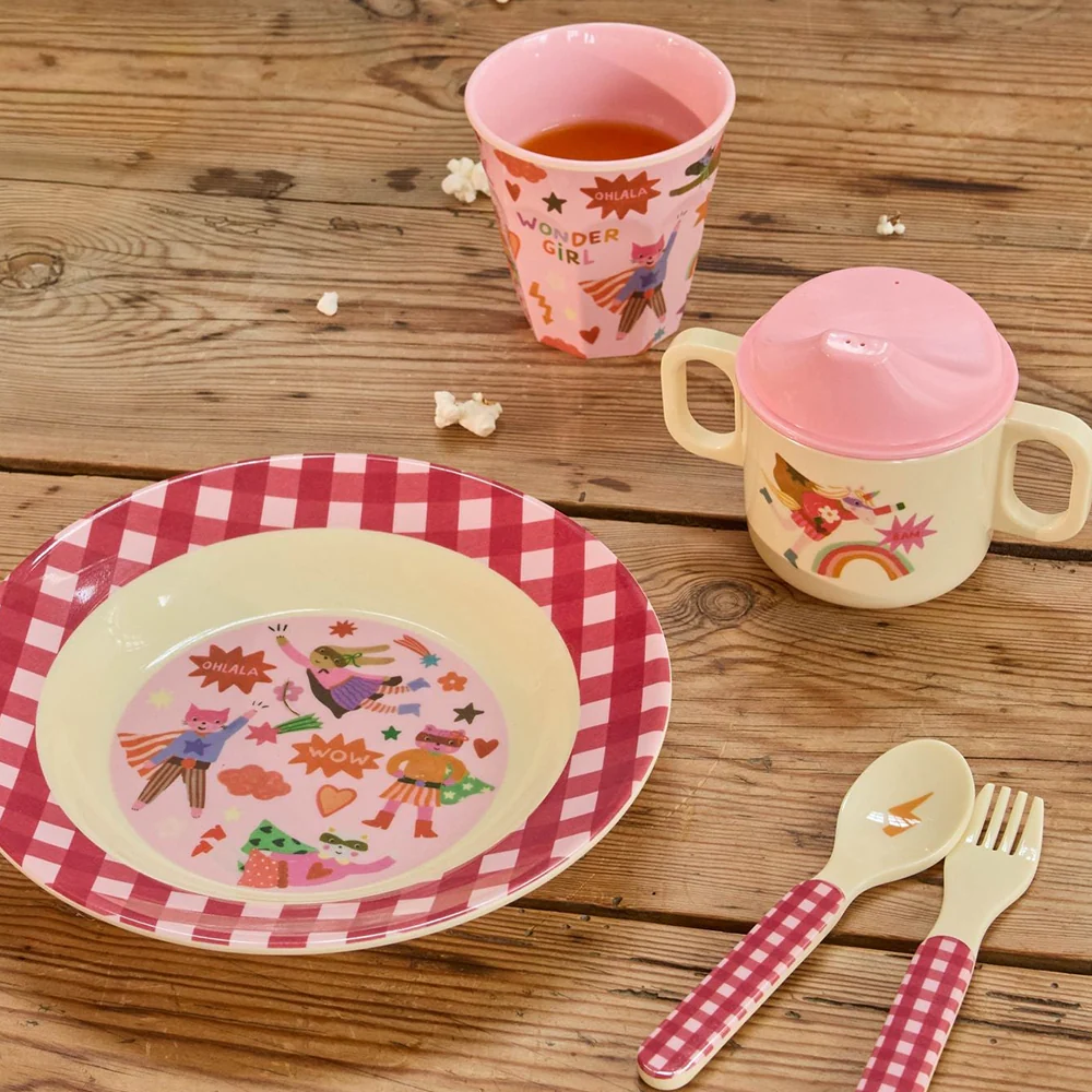 Rice  Melamin Becher Mittel 'Hero' Pink - Image 3