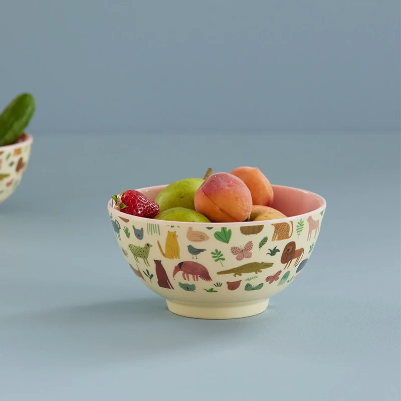 Rice Melamin Schüssel 'Sweet Jungle' mittel Pink - Image 3