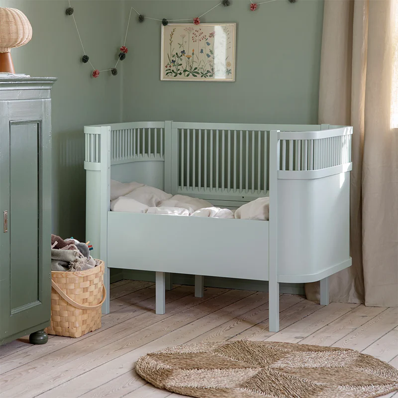 Sebra  Baby und Junior Bett  Mist Green - Image 6