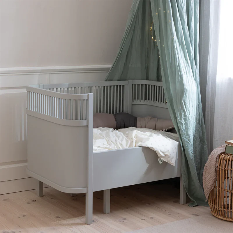 Sebra Baby und Junior Bett Stone Grey - Image 5
