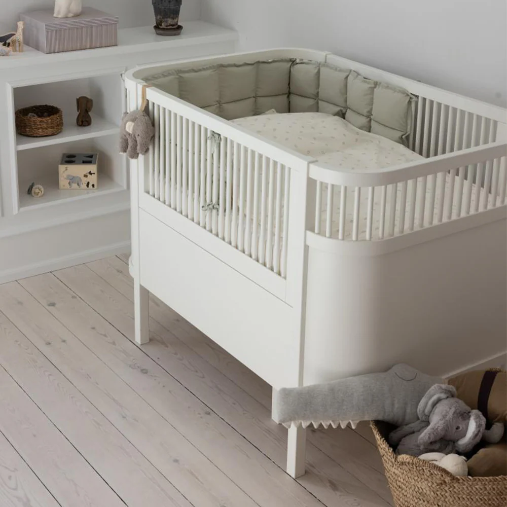 Sebra Bettnestchen halbe Länge 'Kapok' Mist Green - Image 2