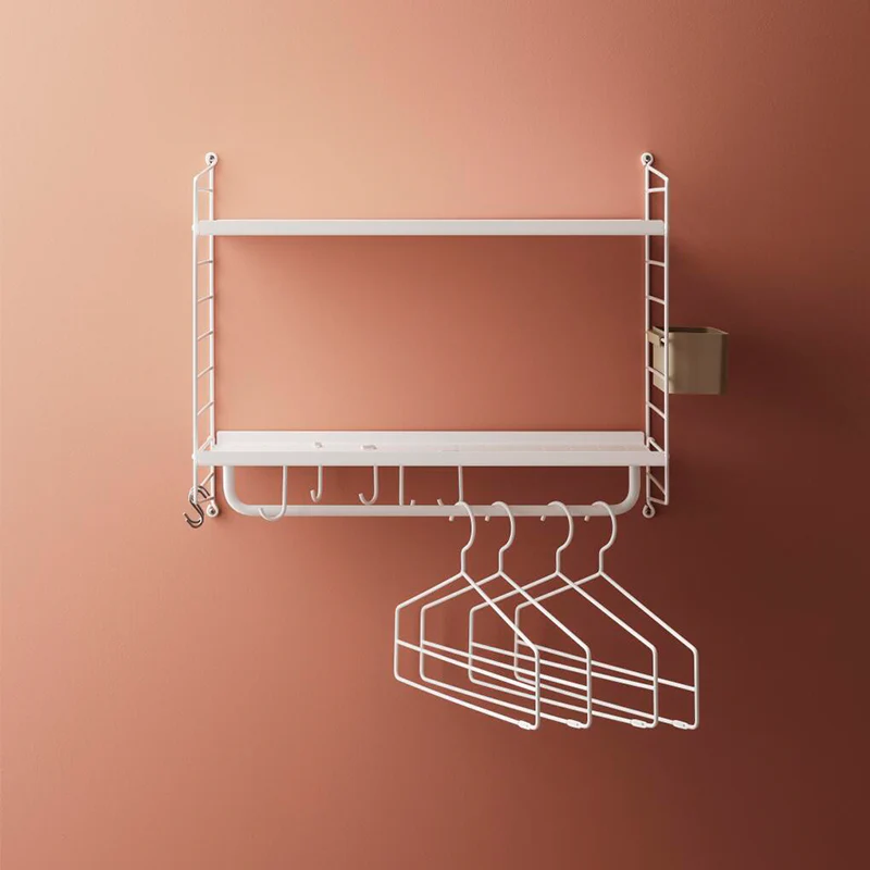 String Furniture Regalboden aus Metall mit niedriger Kante 'System' 78x30 cm Weiss - Image 4