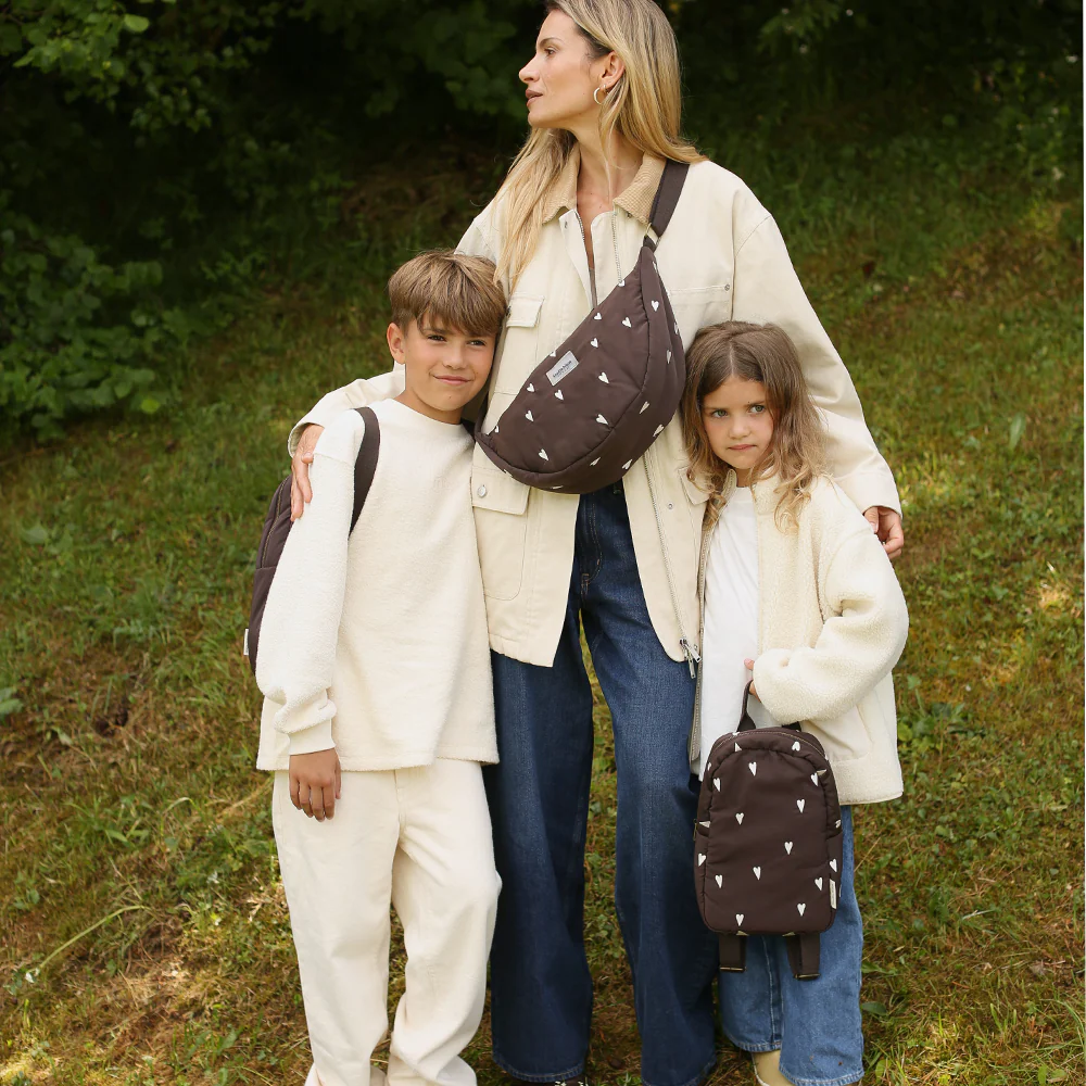 Studio Noos Gürteltasche für Erwachsene 'Puffy' Brown Hearts - Image 10