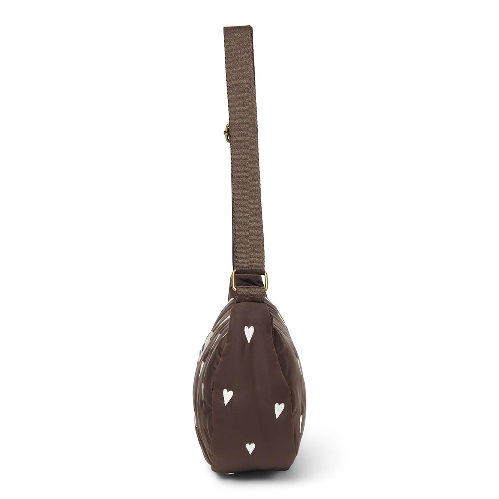 Studio Noos Gürteltasche für Erwachsene 'Puffy' Brown Hearts - Image 5