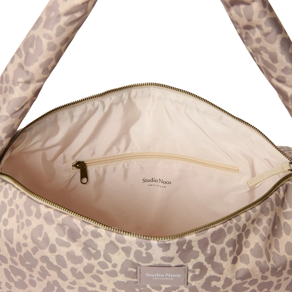 Studio Noos Mini Crossbody Bag 'Puffy' Beige Leopard - Image 5