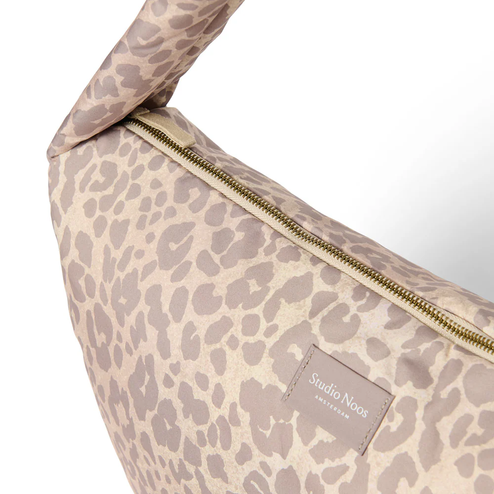 Studio Noos Mini Crossbody Bag 'Puffy' Beige Leopard - Image 6
