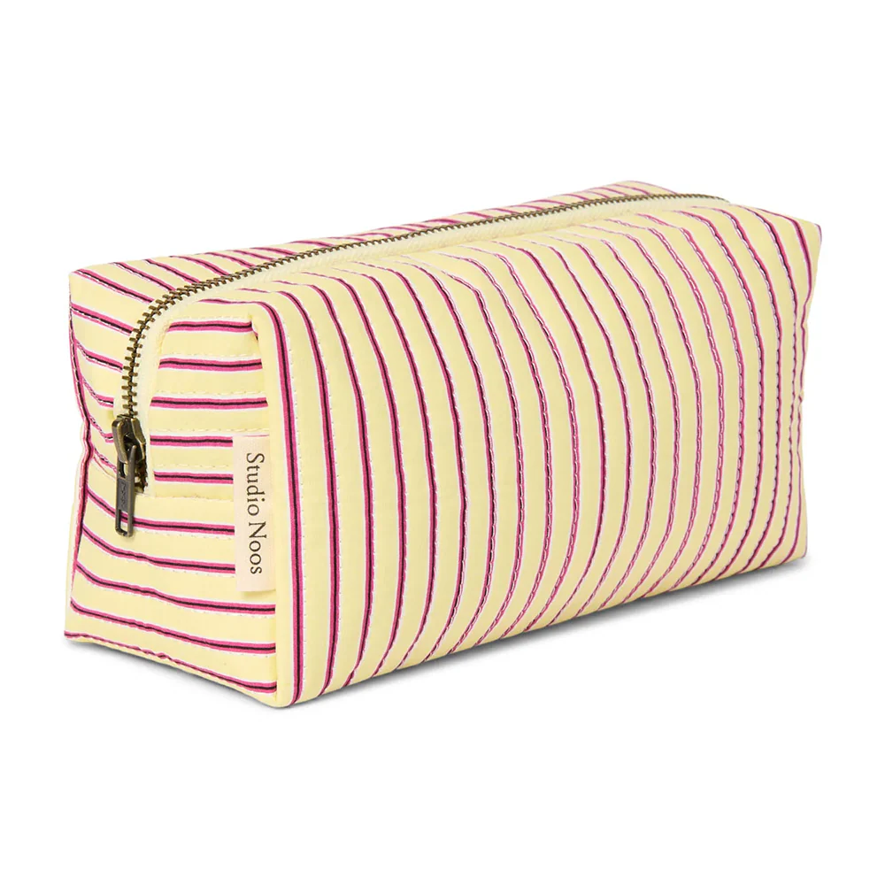 Studio Noos Necessaire 'Poplin Pouch' Butter Yellow Striped - Image 3