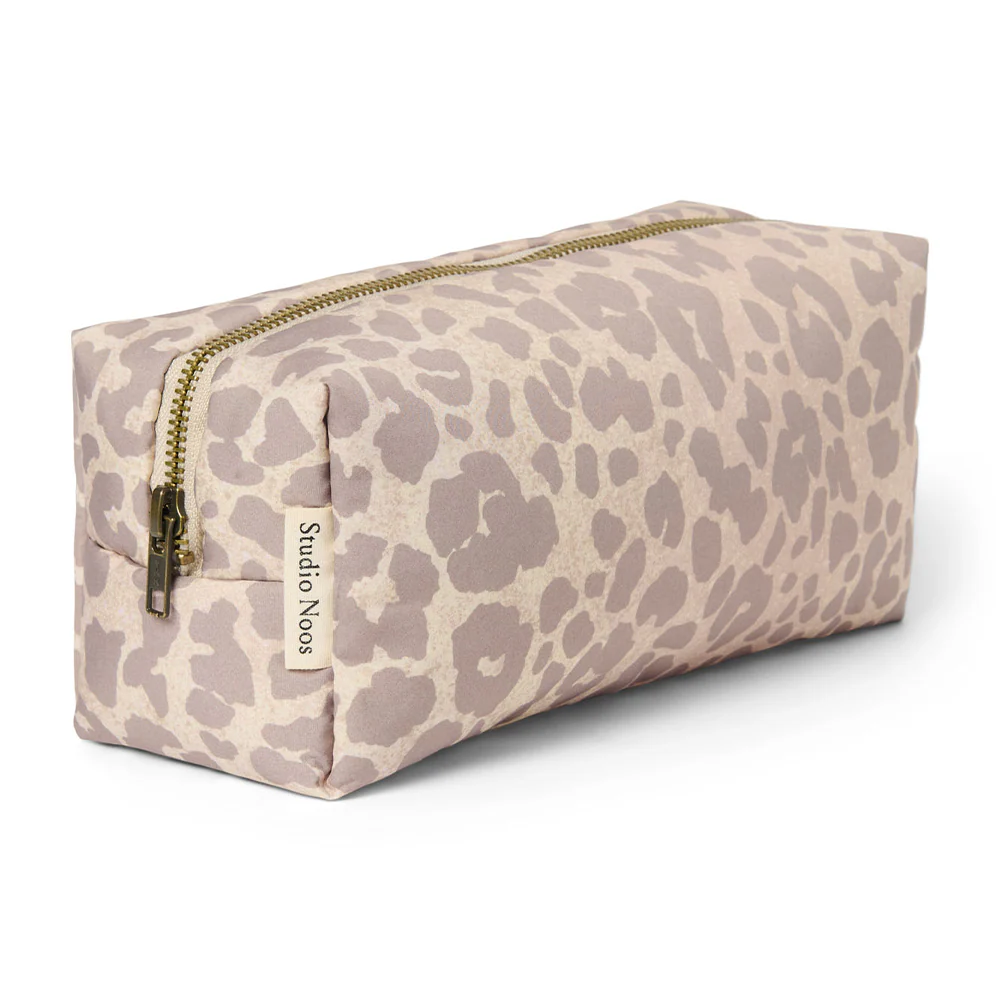 Studio Noos Necessaire  'Puffy Pouch' Beige Leopard - Image 3