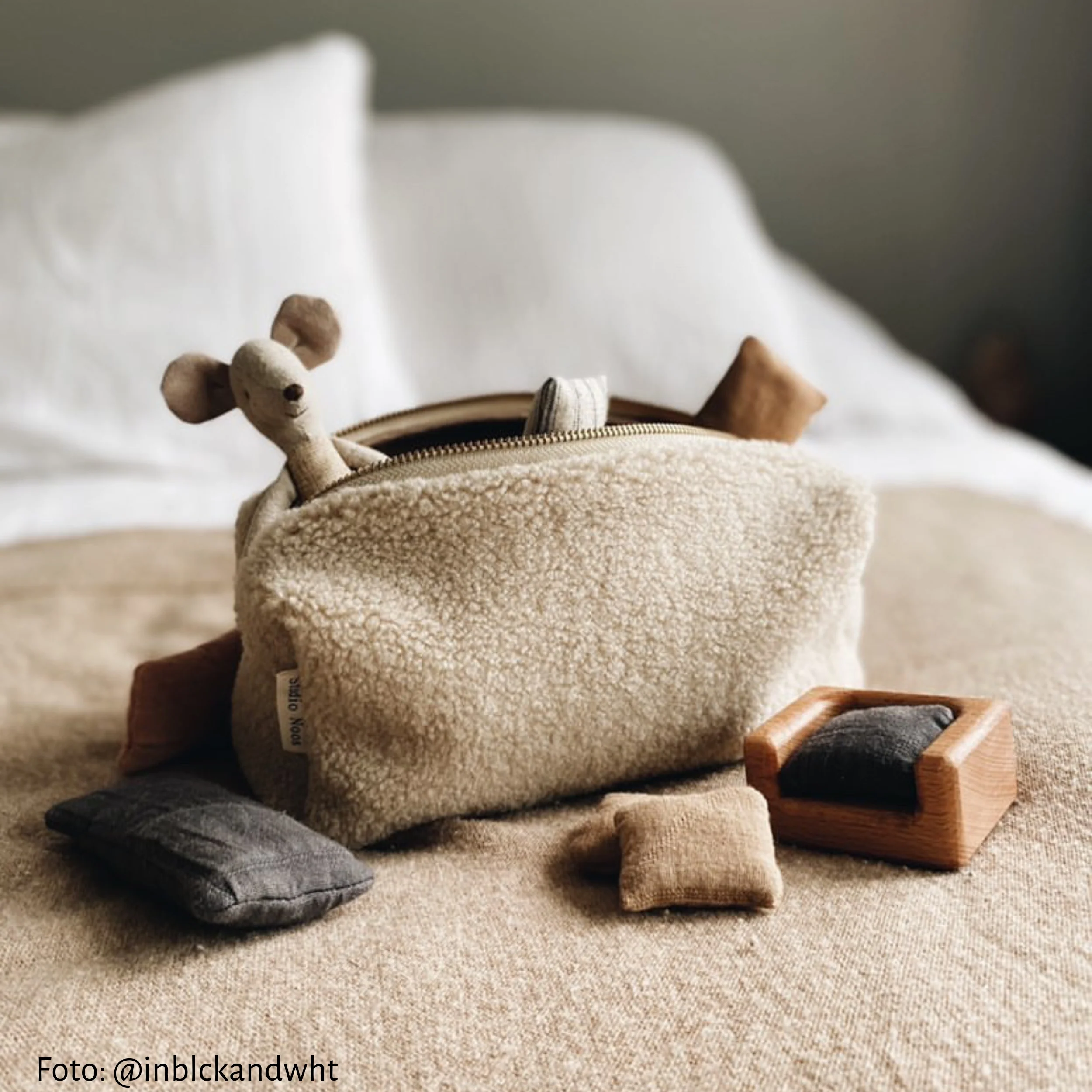 Studio Noos  Necessaire Teddy 'Pouch'  Ecru - Image 5