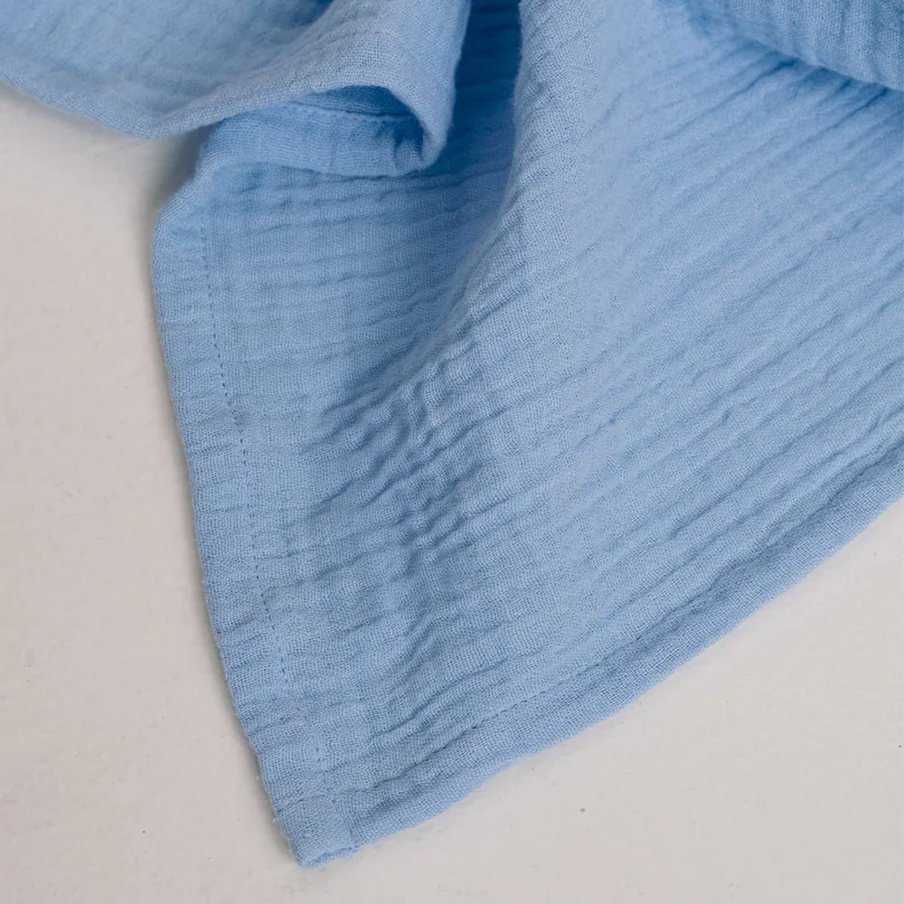 Studio Noos Swaddle 'Hearts' 120 x 120 cm Light Blue - Image 3