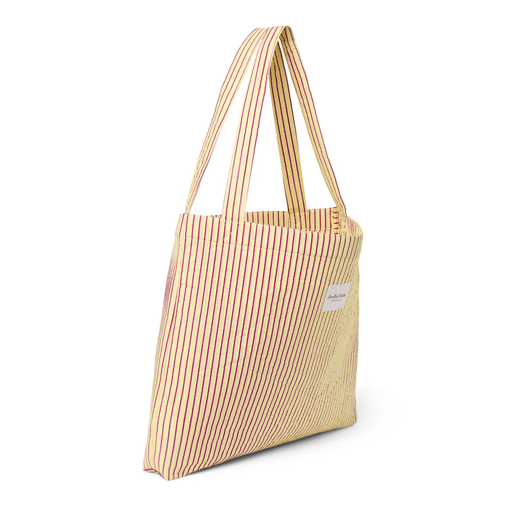 Studio Noos  Tragetasche 'Poplin Mom Bag' Butter Yellow Striped - Image 3