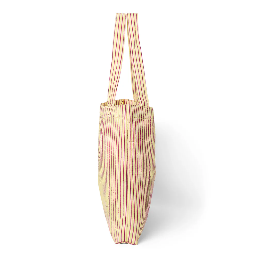 Studio Noos  Tragetasche 'Poplin Mom Bag' Butter Yellow Striped - Image 5