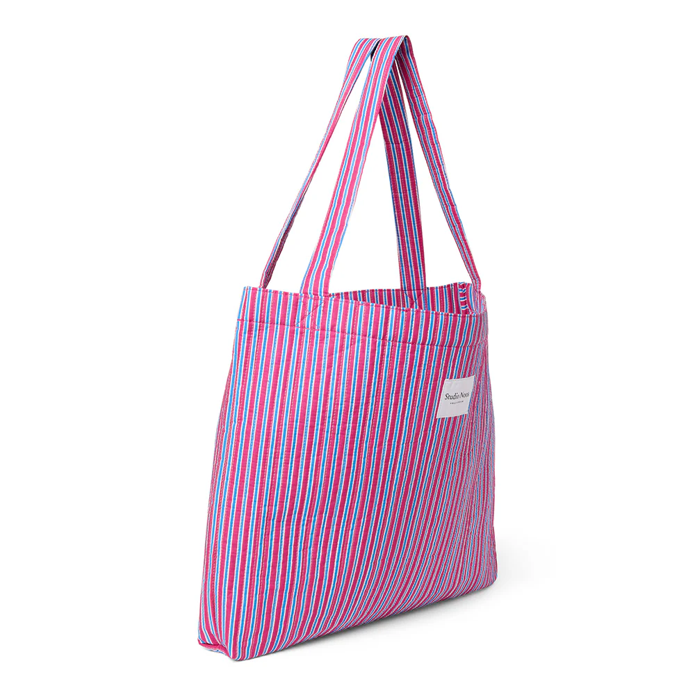 Studio Noos  Tragetasche 'Poplin Mom Bag' Raspberry Striped - Image 3