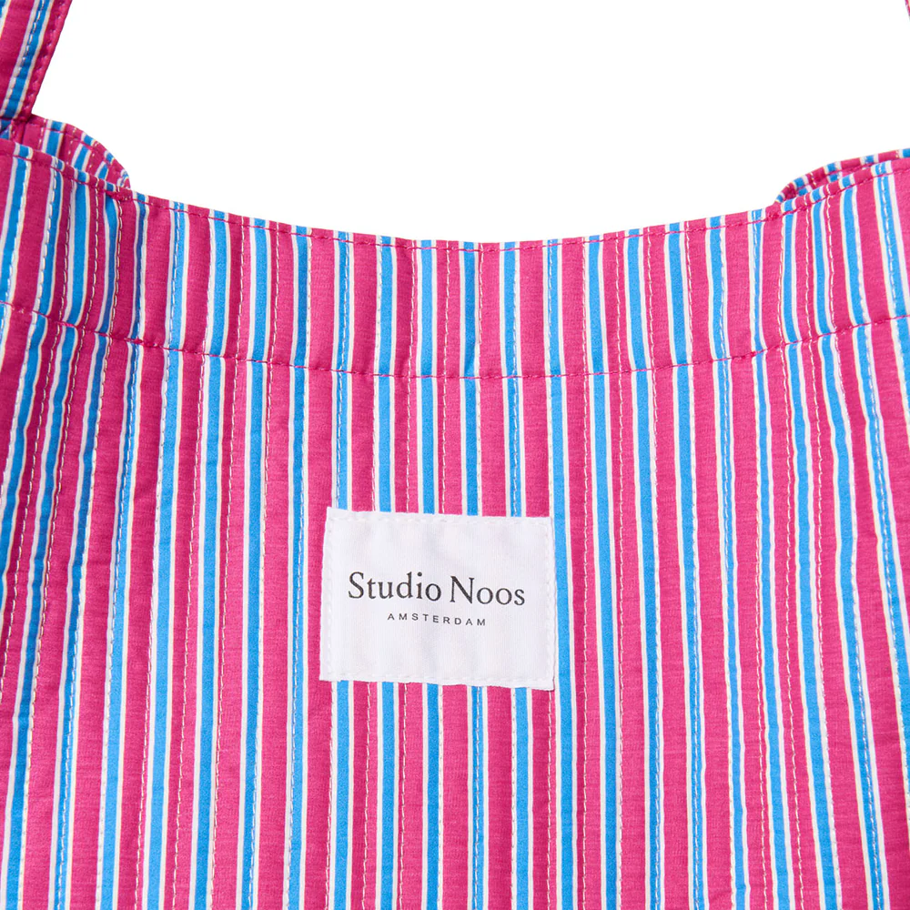 Studio Noos  Tragetasche 'Poplin Mom Bag' Raspberry Striped - Image 7