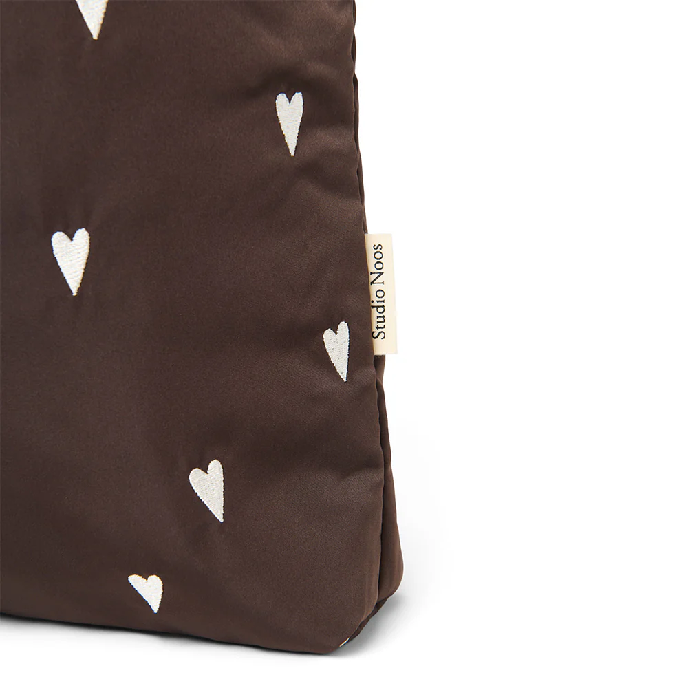 Studio Noos  Tragetasche 'Puffy Mom Bag' Brown Hearts - Image 5