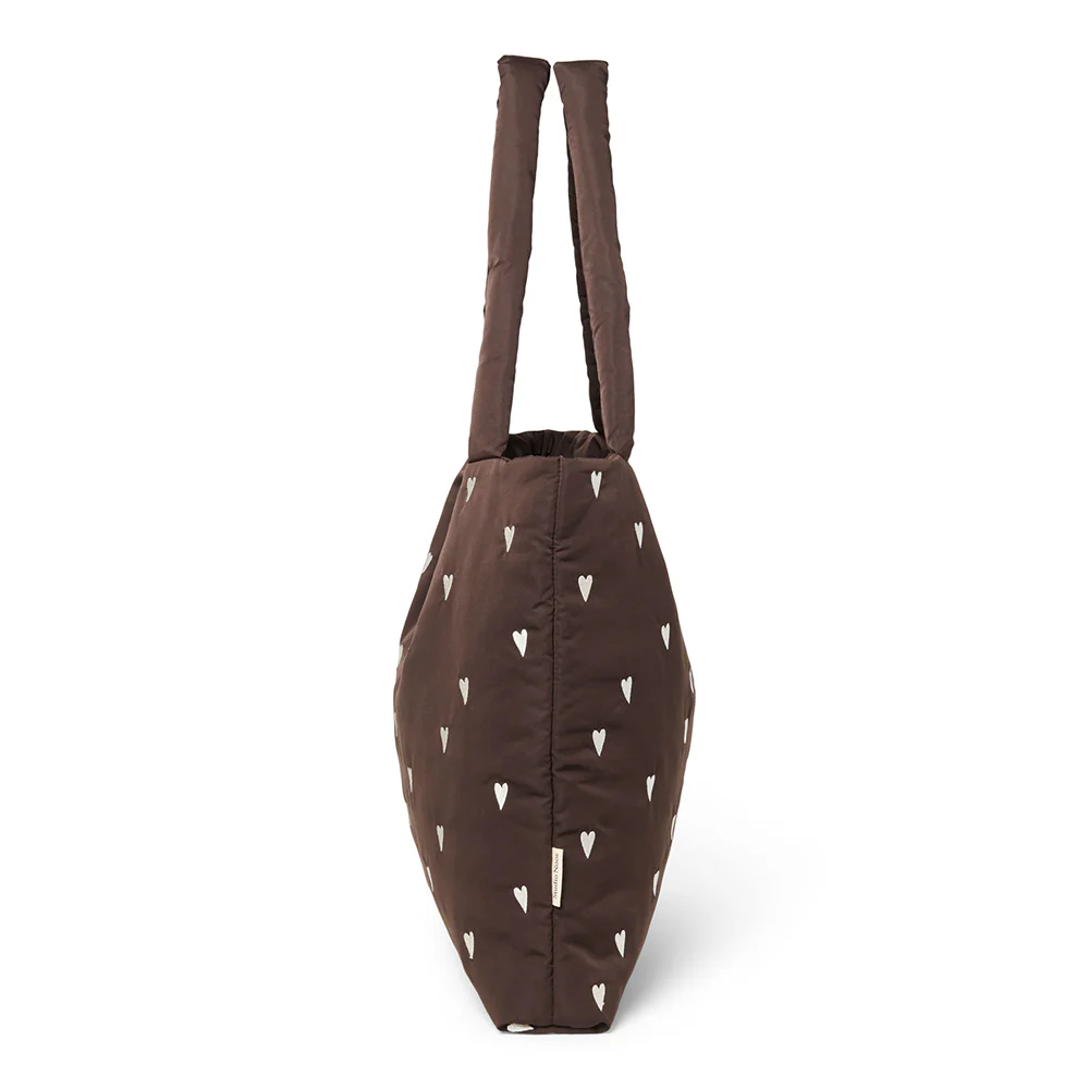 Studio Noos  Tragetasche 'Puffy Mom Bag' Brown Hearts - Image 7
