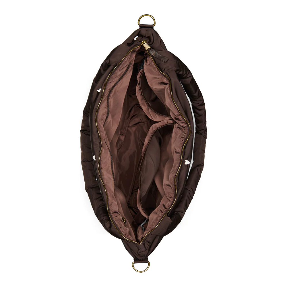 Studio Noos Wickeltasche 'Puffy' Brown Hearts - Image 4