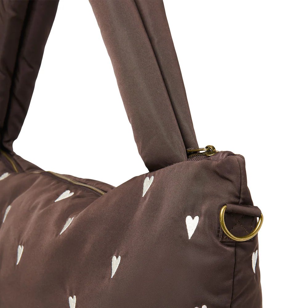 Studio Noos Wickeltasche 'Puffy' Brown Hearts - Image 5