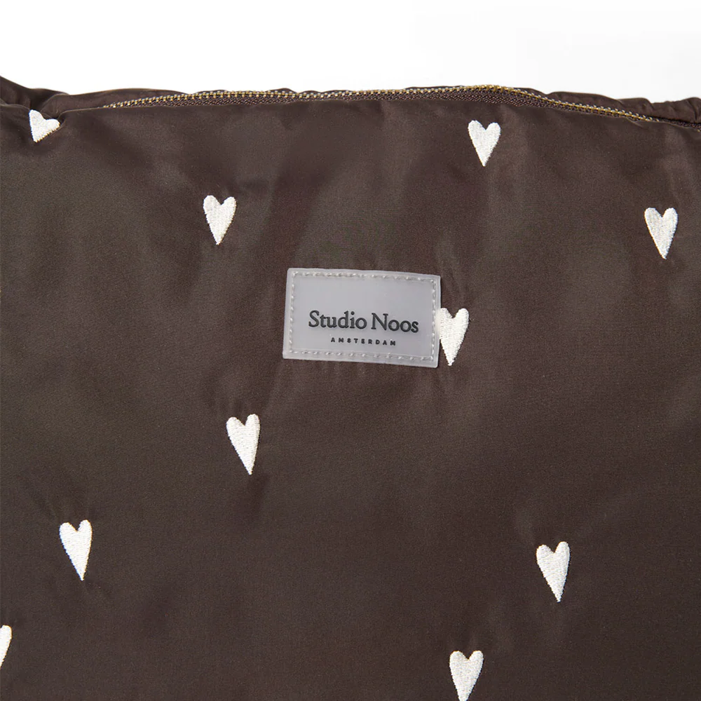 Studio Noos Wickeltasche 'Puffy' Brown Hearts - Image 6